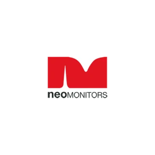 Neo Monitors logo in red and white