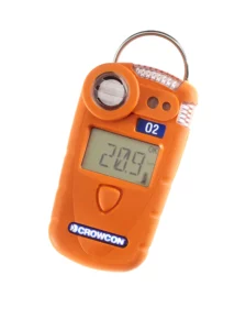 gasman von crowcon auf weißem hintergrund