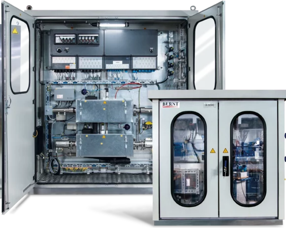 großer Systembau Schrank für die Gasanalyse
